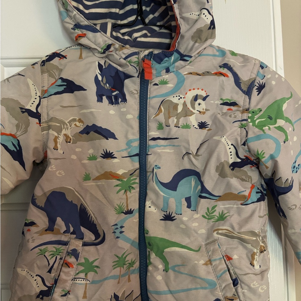 Dinosaur Print Kids' Jacket with Hood